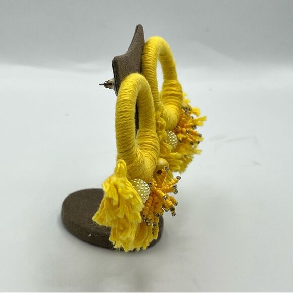 Brand new Plunder Yellow Fringe Earrings - Picture 4 of 7